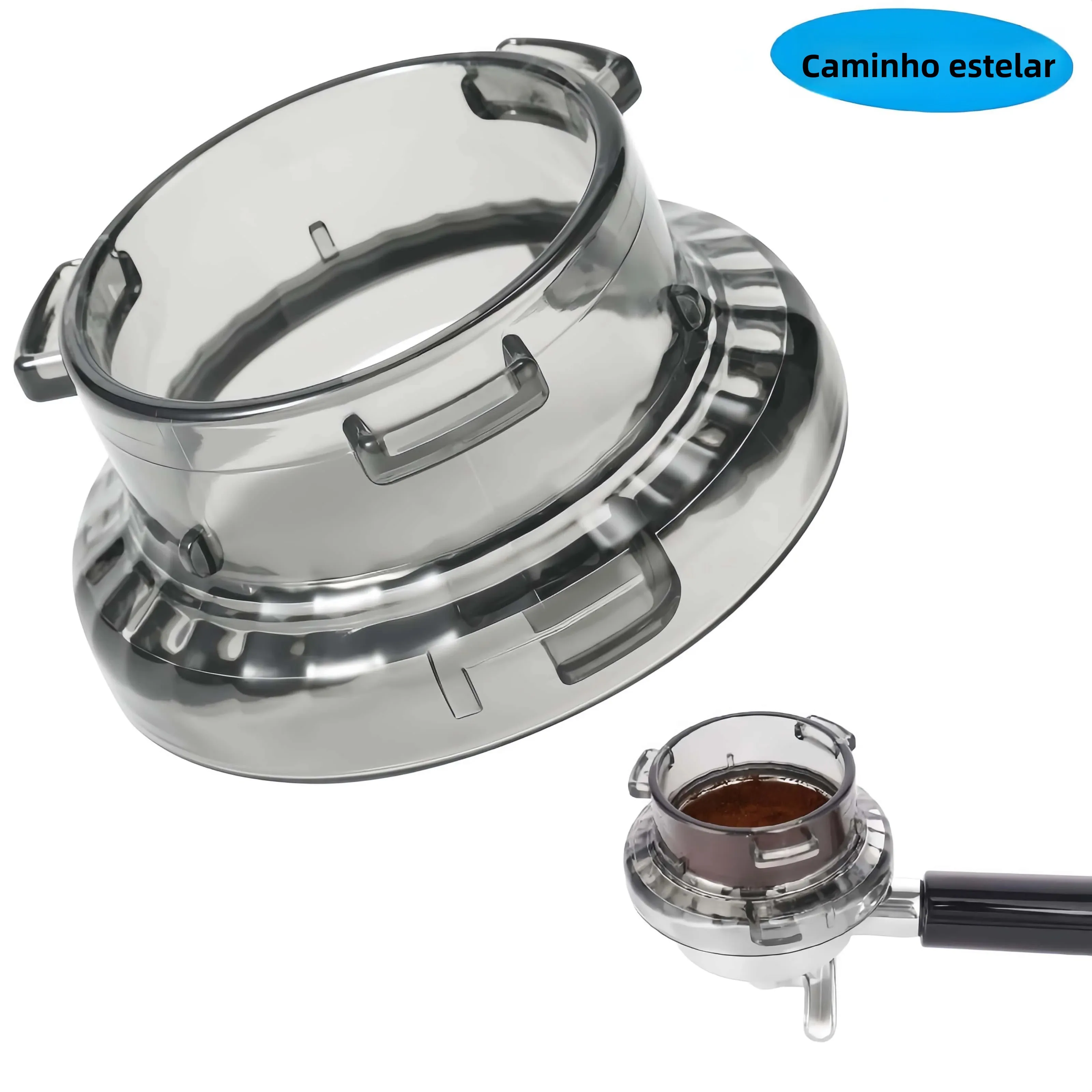 Funil de dosagem de 54mm para máquinas de café expresso Breville Barista e Bambino - evita que os resíduos de café se espalhem sobre a ferramenta de dosagem de café expresso