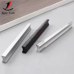 Long Bar Finger Pulls for Cupboard Wardrobe Kitchen Cabinet Drawer Closet Door Handles Long Aluminium Profile Handle