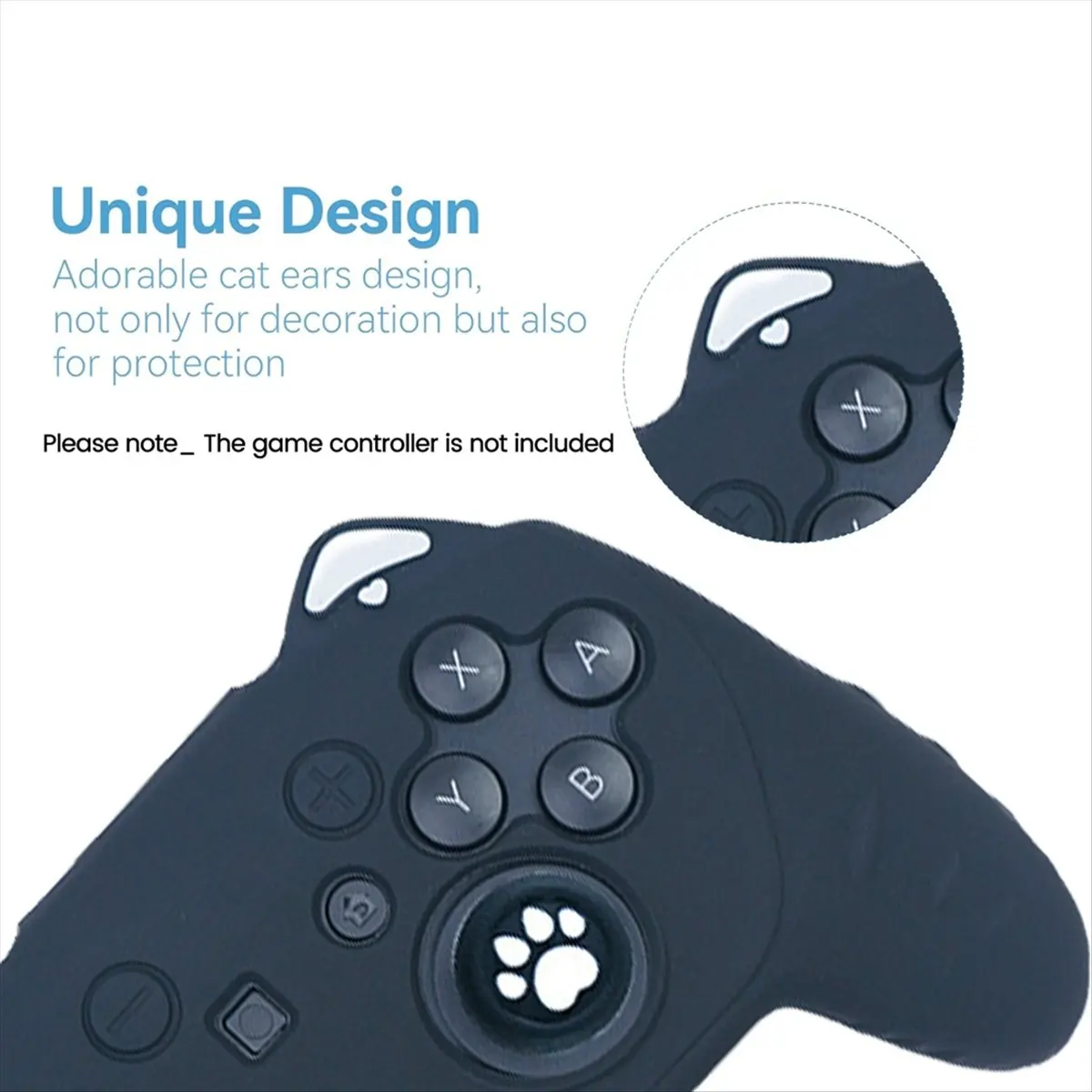 A86G NEW  Switch 2 Pro Cat Controller Skin Grips Set Anti-Slip Sweat-Proof Tight Fit Comfortable Game