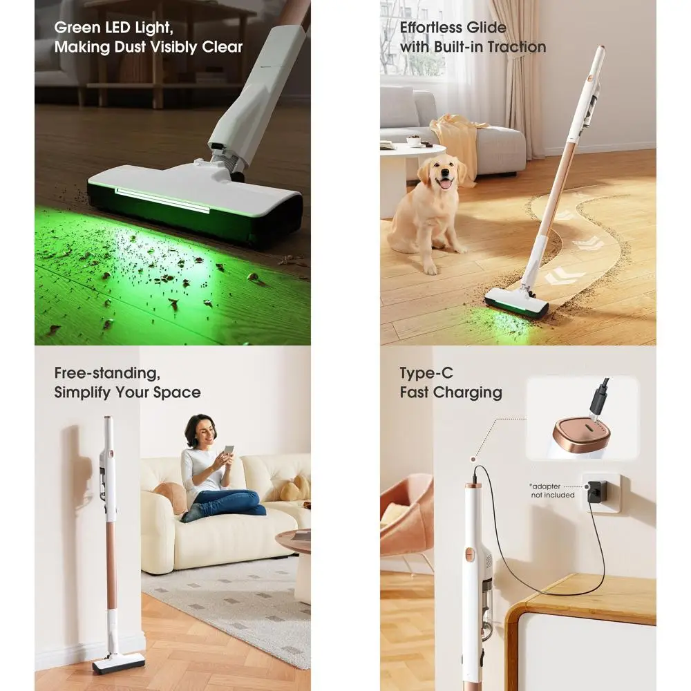 

Сверхлегкий беспроводной пылесос весом 2,64 фунта, перезаряжаемый через USB, компактный для дома, офиса, автомобиля и многого другого