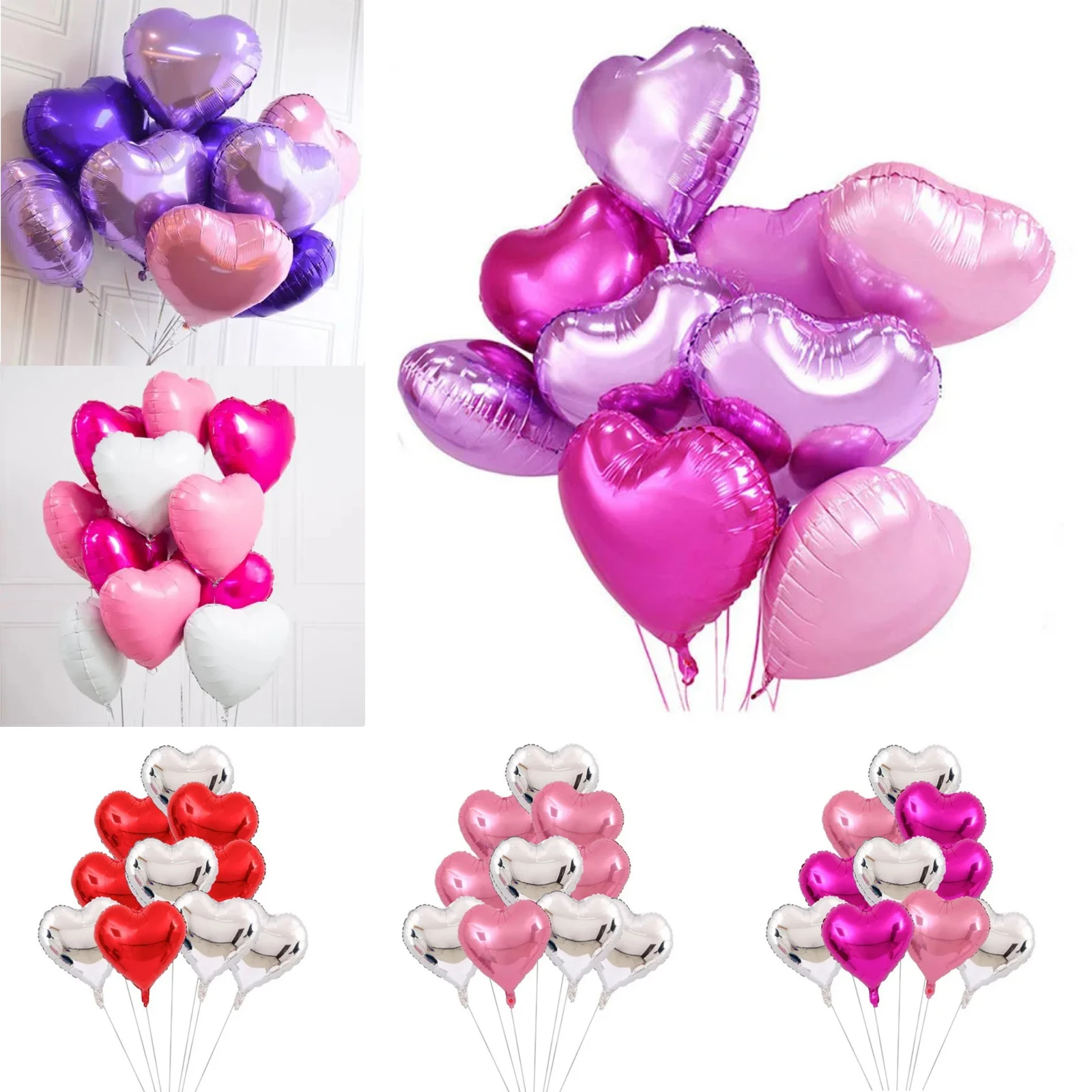 10 pièces 18 pouces or Rose rouge Rose amour feuille coeur ballons à hélium mariage fête d'anniversaire ballons saint valentin Globos fournitures