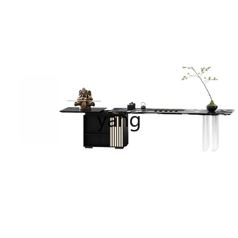 

LMM light luxury rock slab tea table modern simple household multi-functional kettle integrated tea table