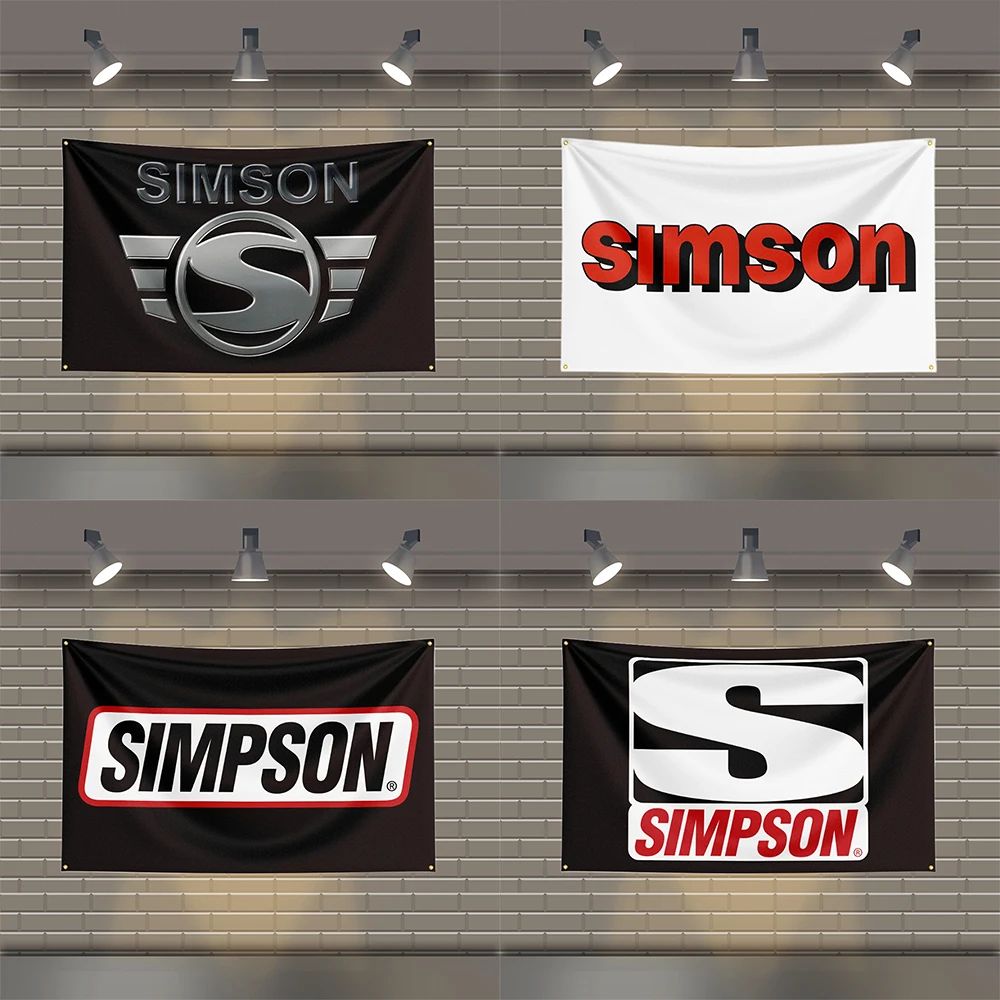 3x5 Ft Simsons Flag Polyester Printed Motorcycle Flags for Room Garage Decor