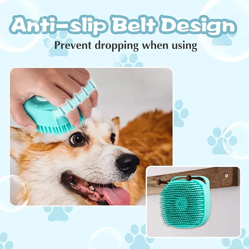 Cat And Dog Massage Brush Dog Shampoo Massager Brushes Soft Silicone Comb for Puppy Cat Shower Grooming Tool Pet Accessories