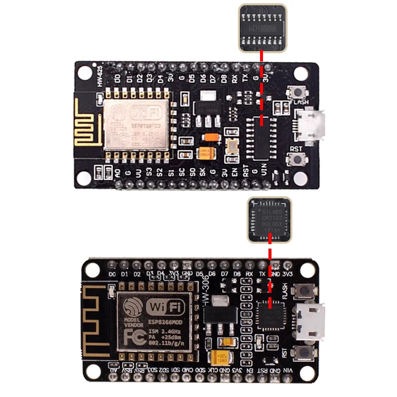 05+1 Draadloze Module CH340/CP2102/CH9102X NodeMcu V3 V2 Lua WIFI Internet of Things Development Board Gebaseerd ESP8266 ESP-12E