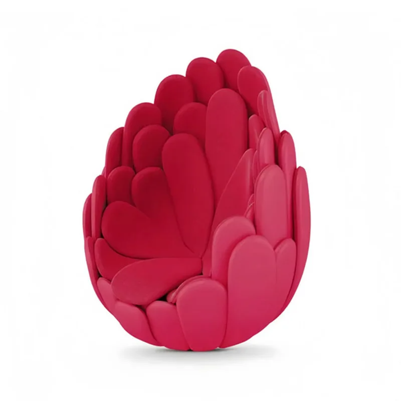 Creative special-shaped bird's nest sofa villa hotel homestay single sofa chair light luxury niche flower petal back chair