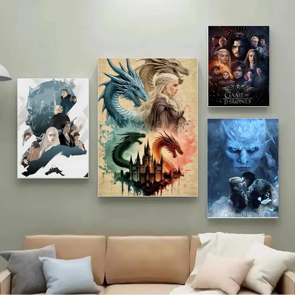 Game TV Series Hot Of T-Thrones Popular Movie Poster Wall ar