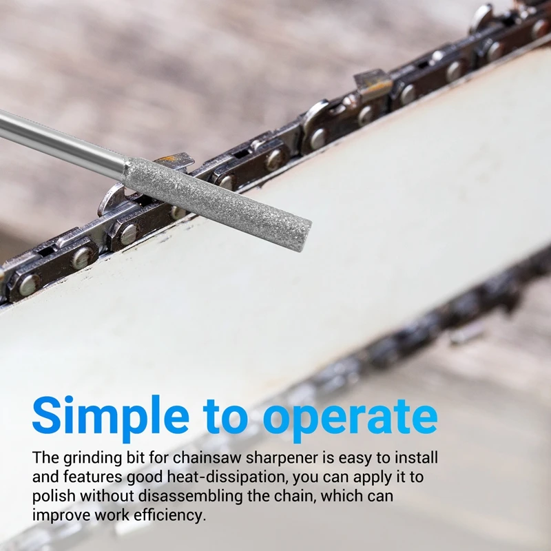 

AB47-20 шт. точилка для бензопилы, цилиндрические заусенцы с алмазным покрытием, полировальный шлифовальный инструмент, шлифовальные насадки, 5/32 дюйма/4 мм