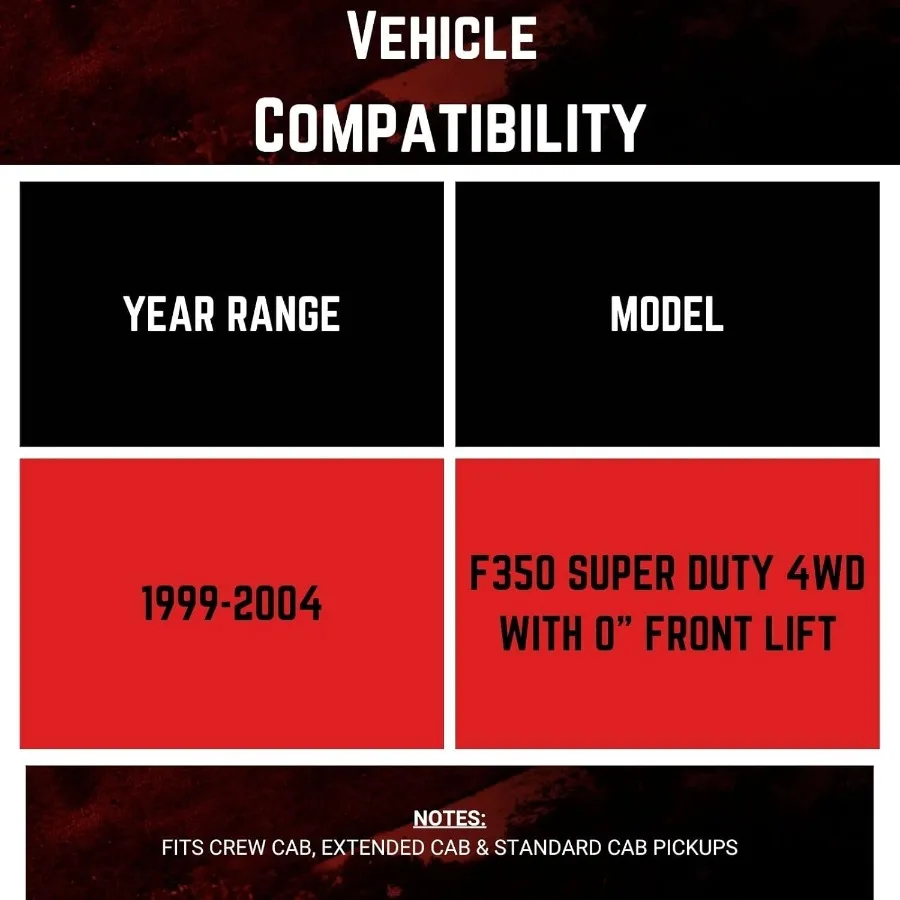 Pair of RS5000X Series Front Shocks Designed for 19992004 F350 Super Duty 4WD with 0 Lift Enhances Vehicle Handling and Perform