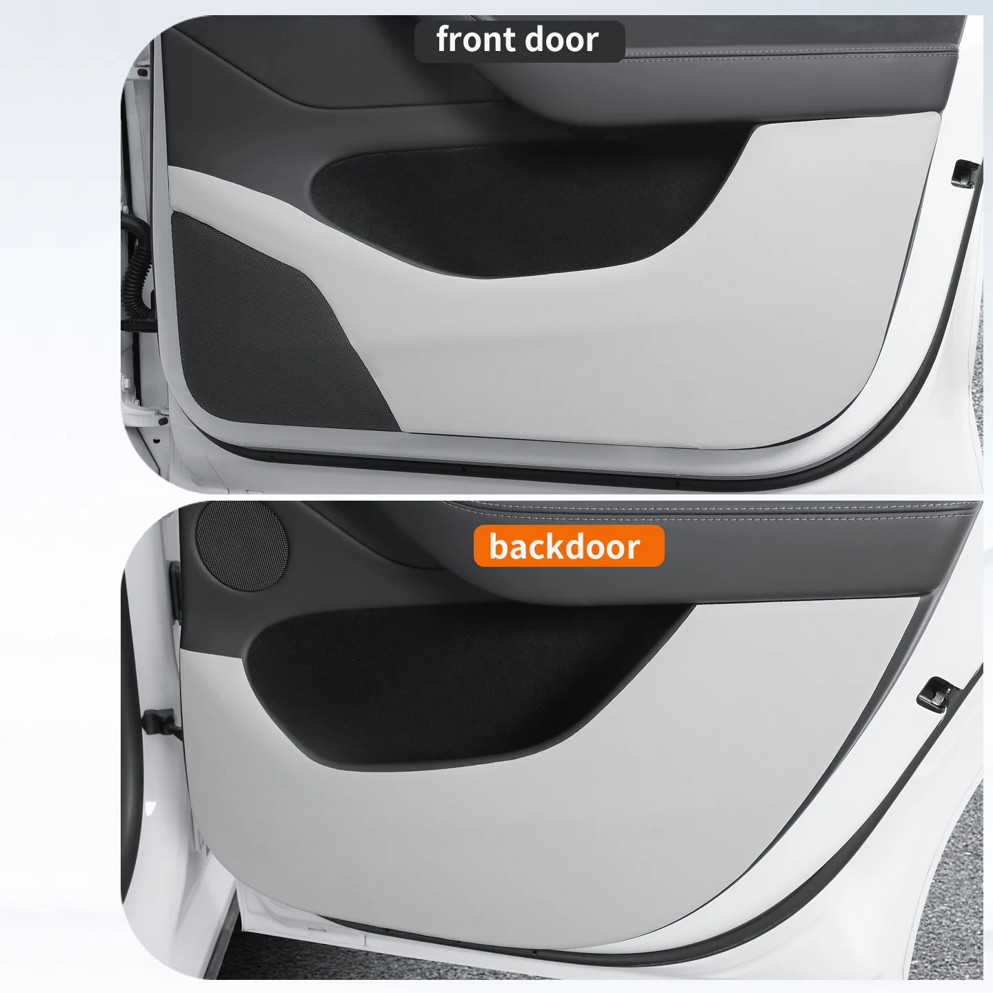 Geeignet für das neue Tesla 6-Sitzer-Modell YL, Türschwellenschutz mit selbstklebender Rückseite, Türverkleidungs-Aufkleber, Innenraumdekoration – Detail 3
