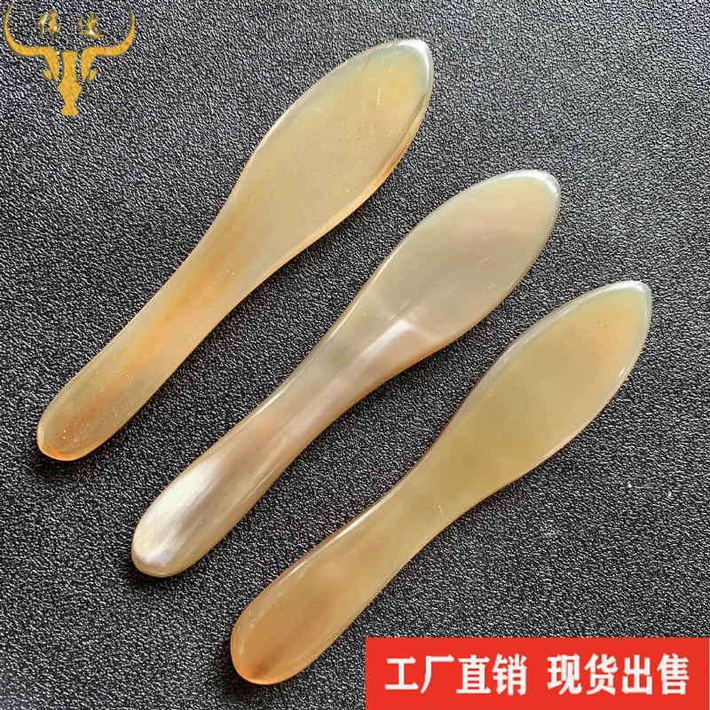 Horn Big Head Massage Stick Muscle-Poking Stick Horn Manual Acupuncture Pen Gua Sha Scraping Massage Tool Scrapping Plate Horn C