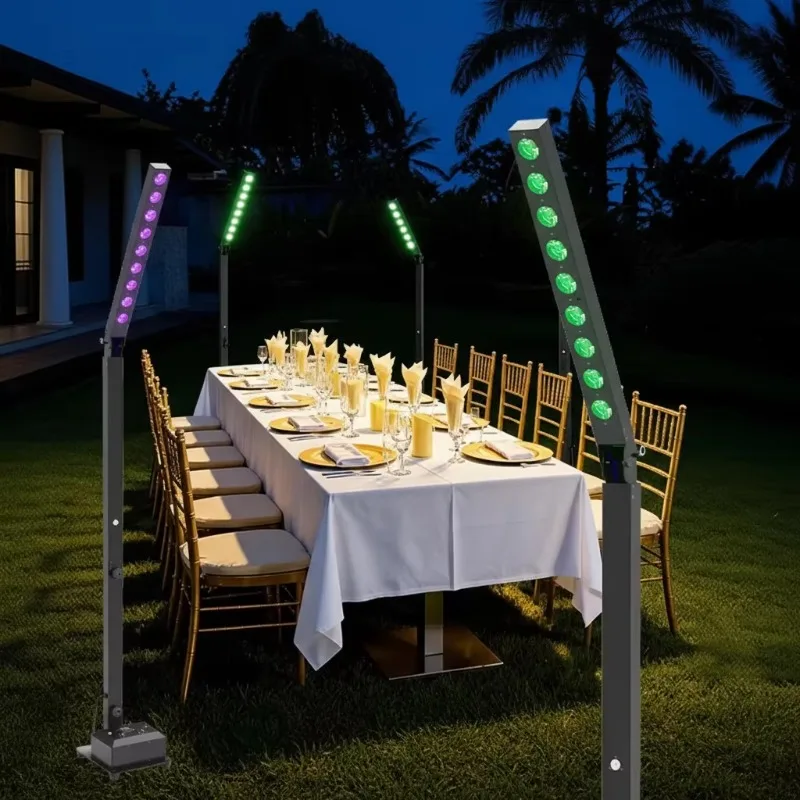 90W RGBWA UV LED Stage Light Wireless DMX AC Powered Lamp Aluminum Plastic for Outdoor Concert Event Party