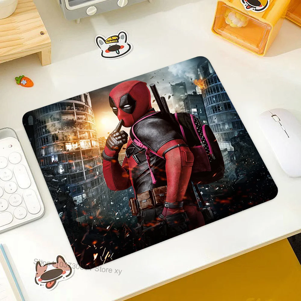 Disney Deadpool Mousepad RGB Small Size Gaming Mouse Pad With LED Light Desk Mat Super Smooth Non-slip Rubber Bottom