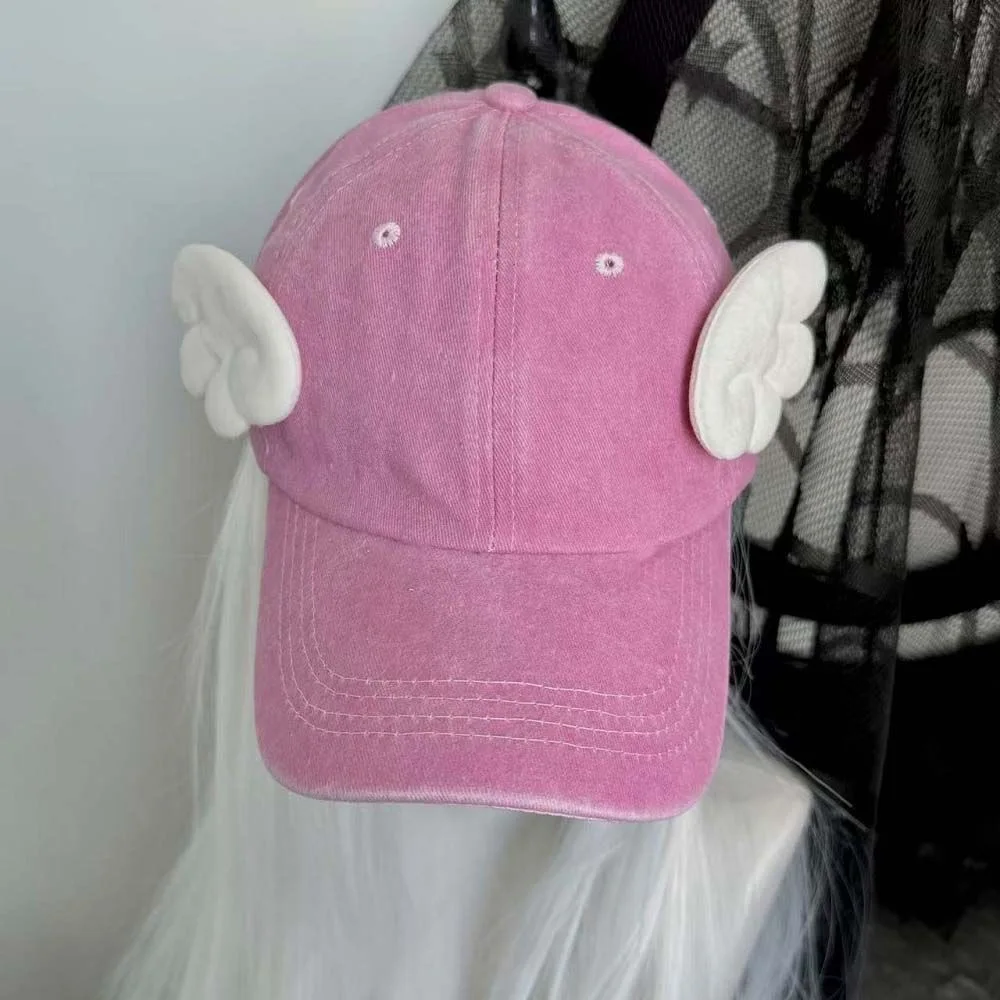 Czapka z daszkiem Y2K Girl Harajuku Gothic Lolita Damska Czapka z Anielskimi Skrzydłami Urocza Czapka z Daszkiem Anime Cosplay Kostiumy Akcesoria Prezenty