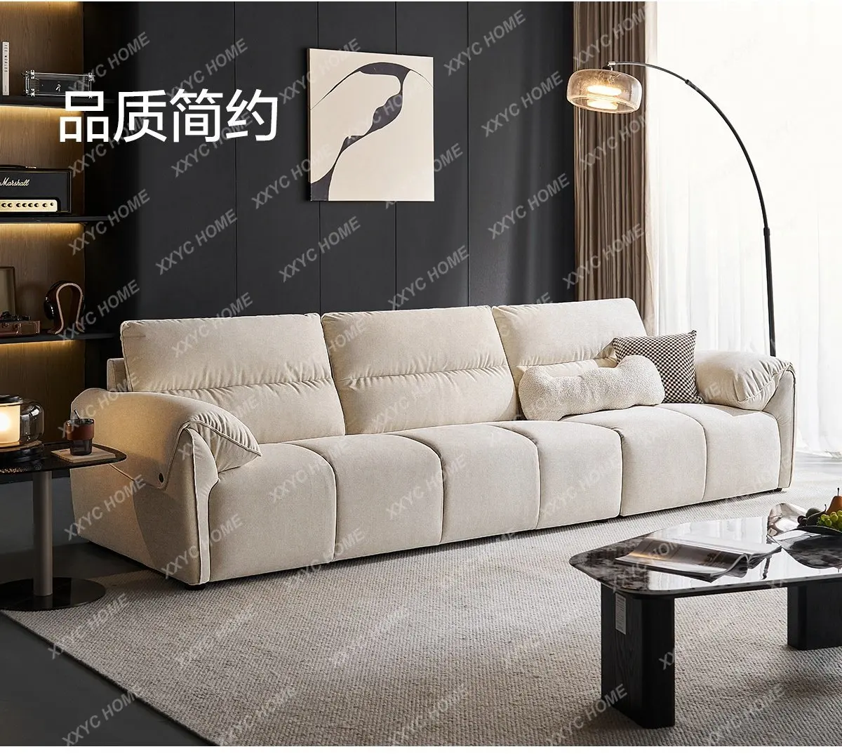 L Shape Sofa Armchair Modern Luxury Cream Wind Cat Scratching Fabric Sofa Living Room Sofas And Seating