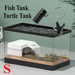 High Definition Transparent Acrylic Fish Tank Aquarium Plastic PET Anti Drop Turtle Tank Aquarium Breeding Box Detachable