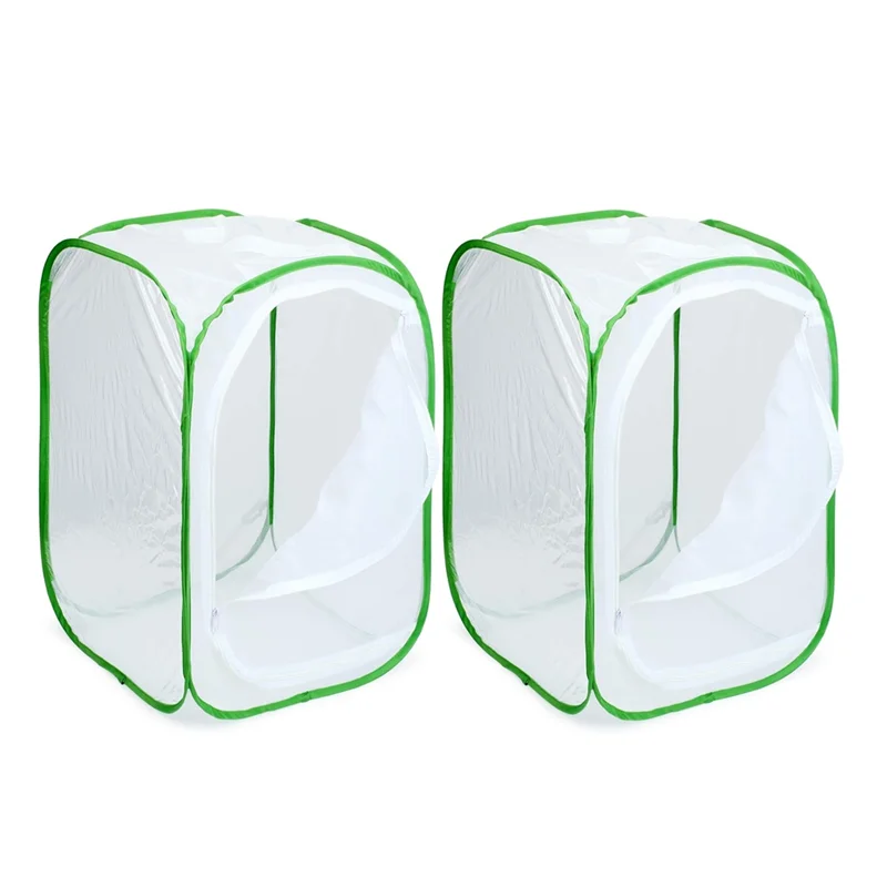 AB09-2-Pack Gabbia per habitat per insetti e farfalle Terrario - Custodia per farfalle (2 X 15,7 X 15,7 X 23,6 pollici) Facile da usare