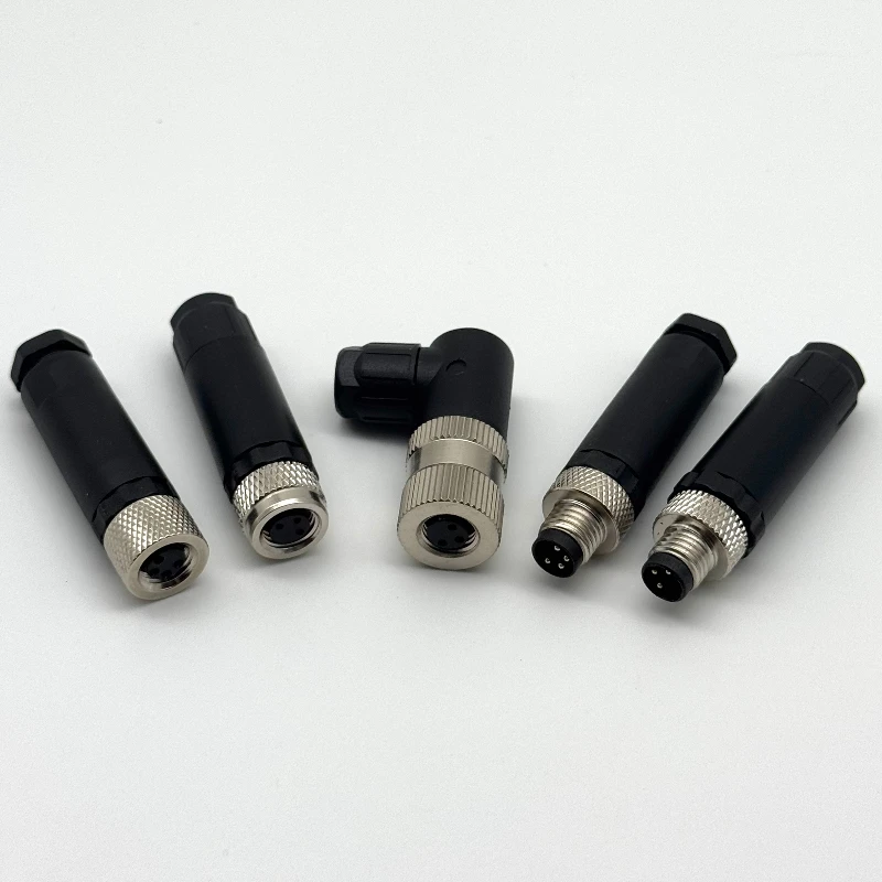 M8 Waterproof Sensor Connector Flange Socket A Type Male&Female 3Pin 4Pin Plug Straight Screw Threaded Coupling 1PCS
