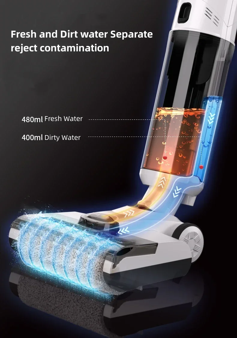 2025 تصميم جديد 5 في 1 مكنسة كهربائية محمولة باليد لغسل الأرضيات والرطبة والجافة