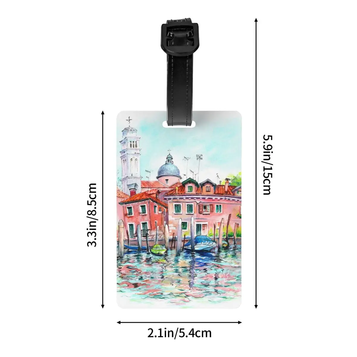 باسيليكا سانت بيتر أوف كاستيلو، البندقية، إيطاليا علامات الأمتعة لحقائب السفر علامات الأمتعة المضحكة غطاء الخصوصية معرف التسمية