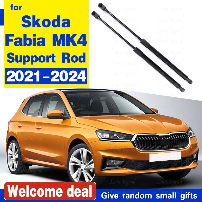 

Стойки капота для Skoda Fabia Mk4 2021 2022 2023 2024, передний демпфер капота, поршневой стержень, газовая пружина, подъемная опора, амортизатор