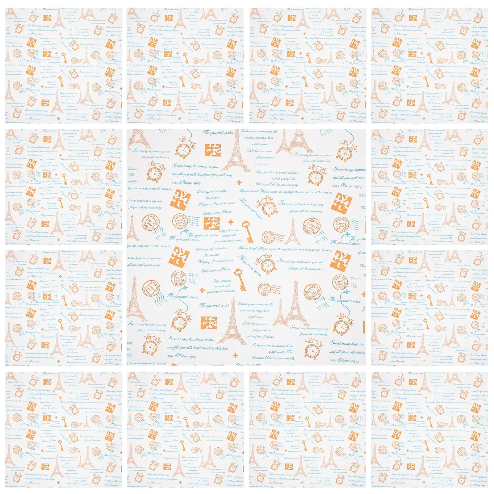 

100 Pcs Oil Proof Wrapping Paper 22x22cm Food Packing Supplies Paper Baking Non Stick Chips Wrap Cake Wrapping Papers