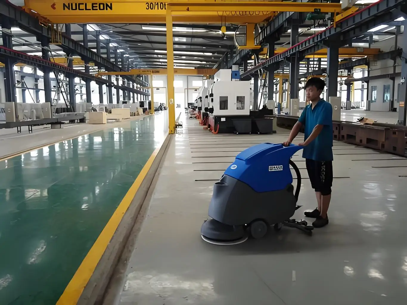 Hand Push 520Y Electric Sweeping Efficient, Easy-To-Use, and Long-Lasting Battery Life Mini Floor Cleaning Machine