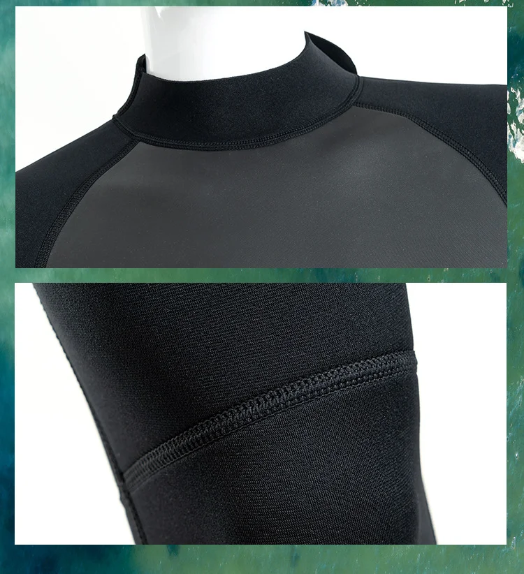 Neopren-Neoprenanzug für Herren, Tauchen, voller Anzug, Speerfischen, Badebekleidung, Schnorcheln, Surfen, einteiliges Set, Winter, warm halten – Detail 14