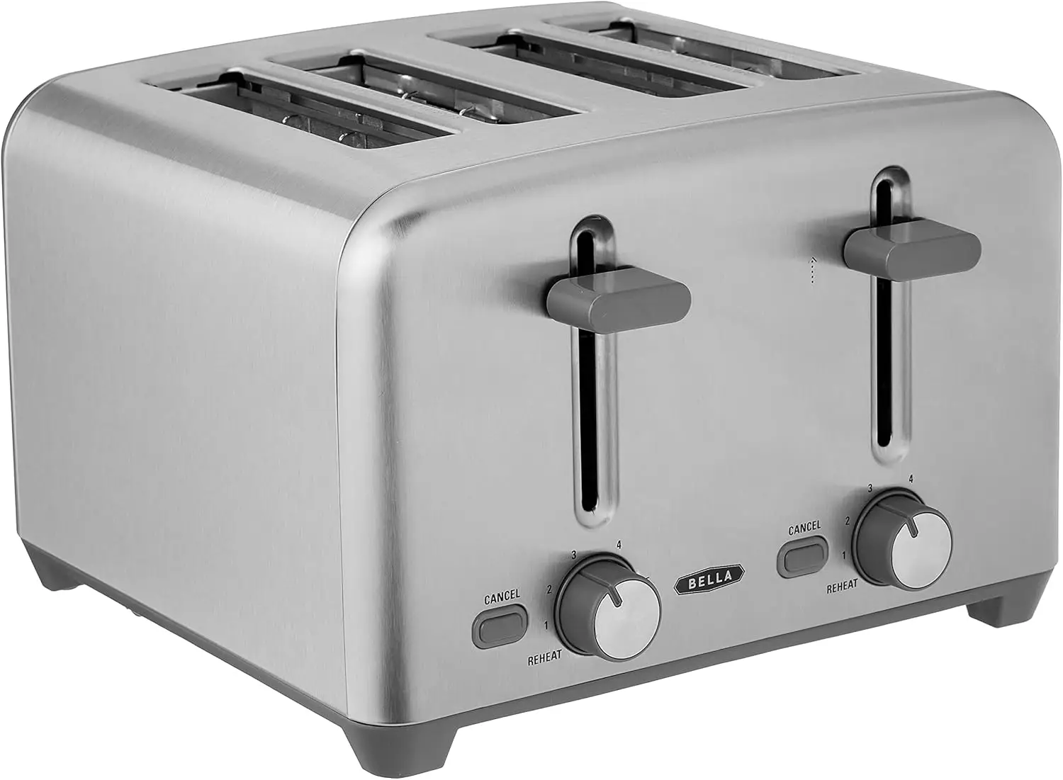 

4-Slice Toaster with Auto Shut Off, Extra Wide Slots, Removable Crumb Tray, Cancel & Reheat Functions – Stainless Steel