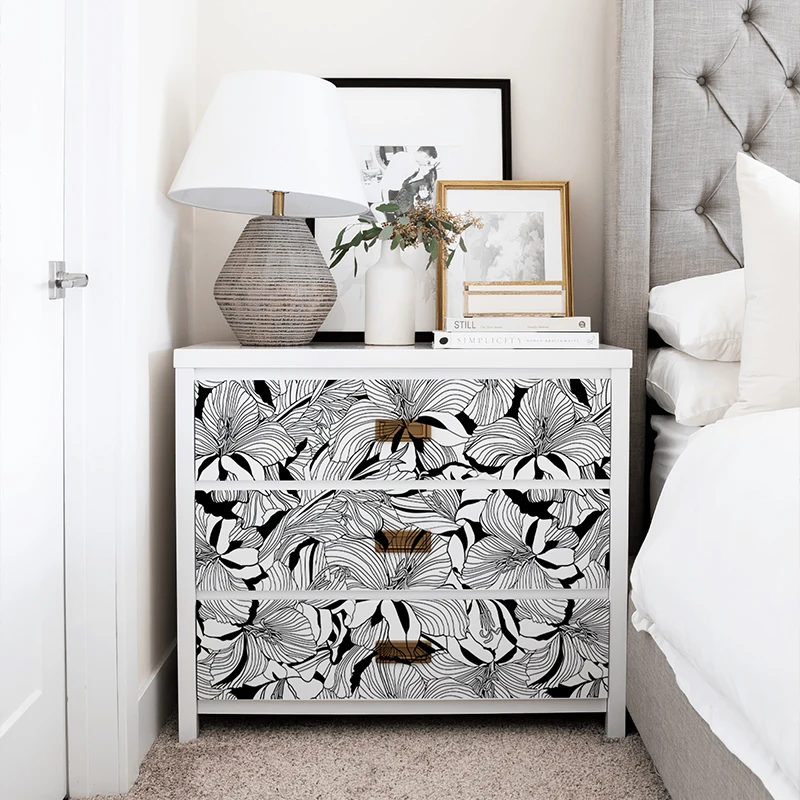 

Обои с цветочным рисунком серой лилии, шикарные обои с цветами и наклейкой, обои для гостиной, шикарные наклейки на шкаф