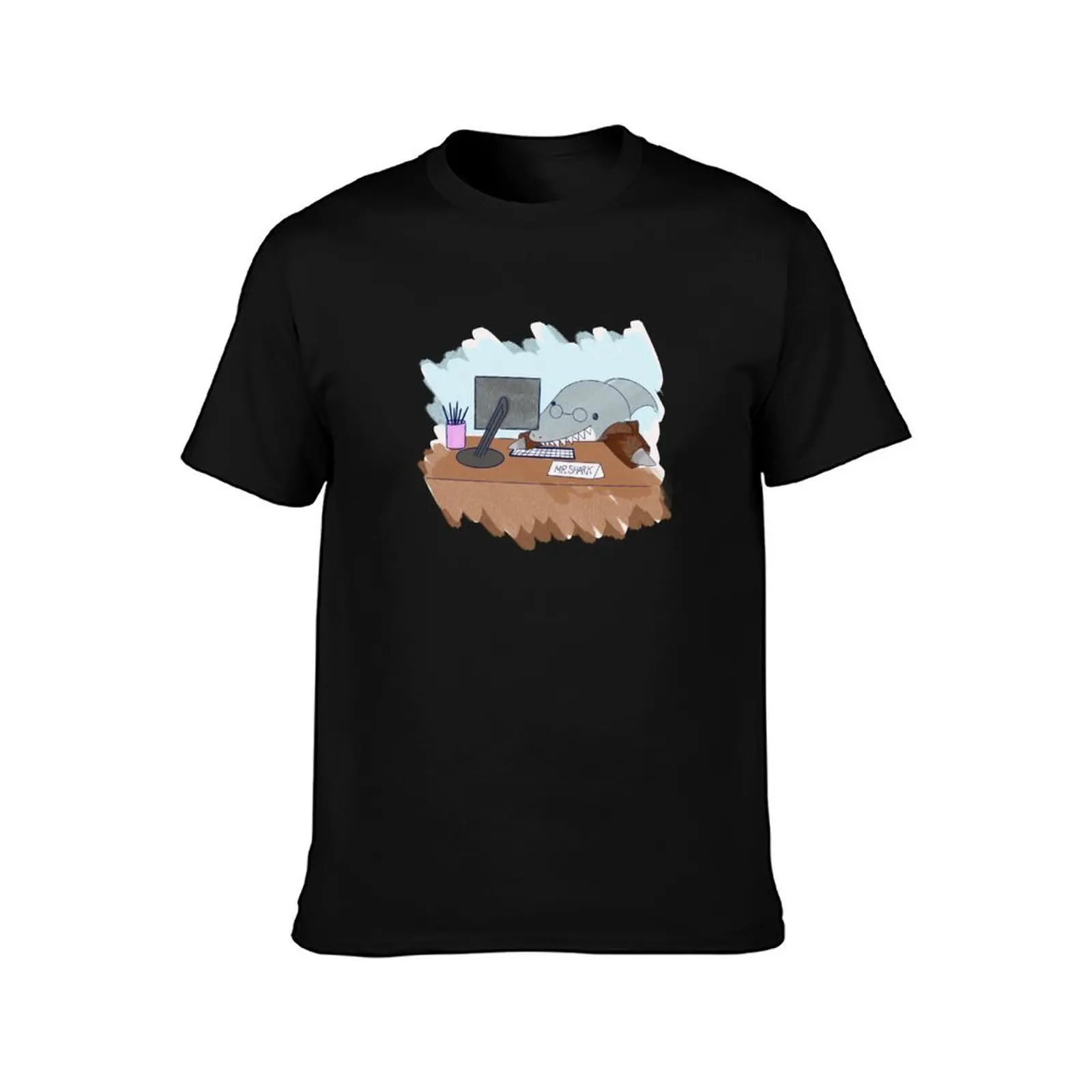 A Shark in his Field T-Shirt Sports Casual Breathable Tee Shirt