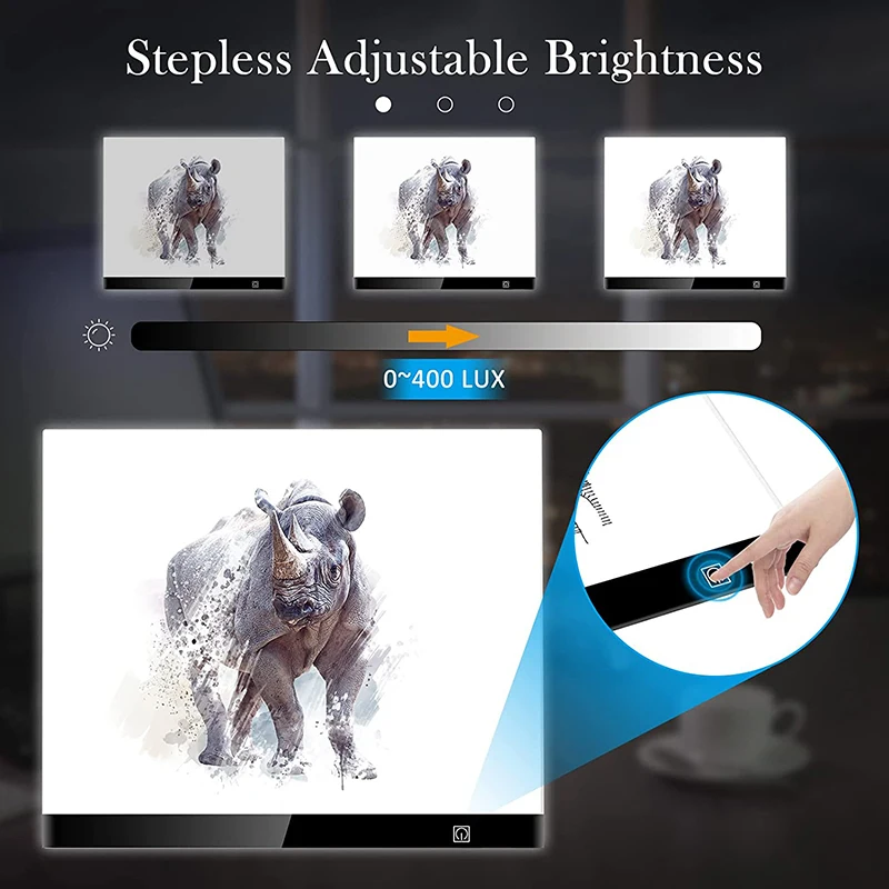 A5/A4/A3 Three Level Dimmable Led Light Pad Drawing Board Pad Tracing Light Box Eye Protection Easier for Diamond Painting