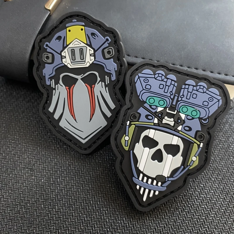 رقعة عسكرية ثلاثية الأبعاد من كلوريد البولي فينيل للملابس ، نداء الواجب ، COD20 ، شبح معركة ليلية ، شارة شارة معنوية ، بقع جمجمة ، قناع تكتيكي