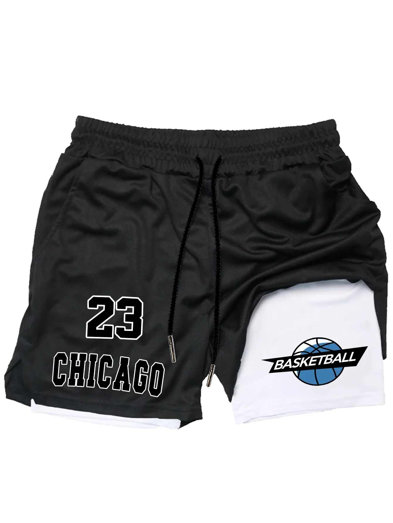 2026 New Arrival Men Printed Double Layer Shorts 2 In 1 Soft Comfortable Multifunctional Fashion Versatile Outdoor Jogging Sport