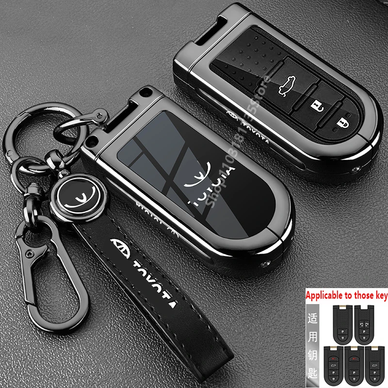 Zinc Alloy Car Key Cover Case for Toyota Rush WIGO Daihatsu Tanto LA600S LA800S LA610S Perodua Remote Full Protect Fob Keychain