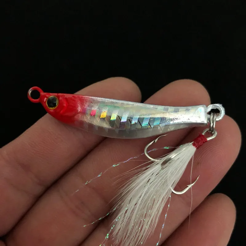 1 Stück Verkauf Langsam schütteln Jigs Angeln Jigbait Köder Metallköder Weitwurf Shore Throw Glow Kunstköder 4,9 cm/20 g – Detail 2