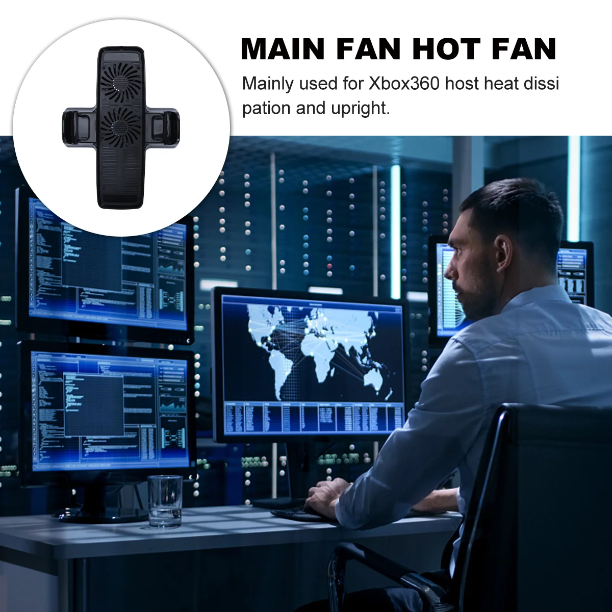 Wear-Resistant Game Console Cooling Fan Bracket Portable Durable Temperature Control Compatible for Xbox360 Cooling Fan