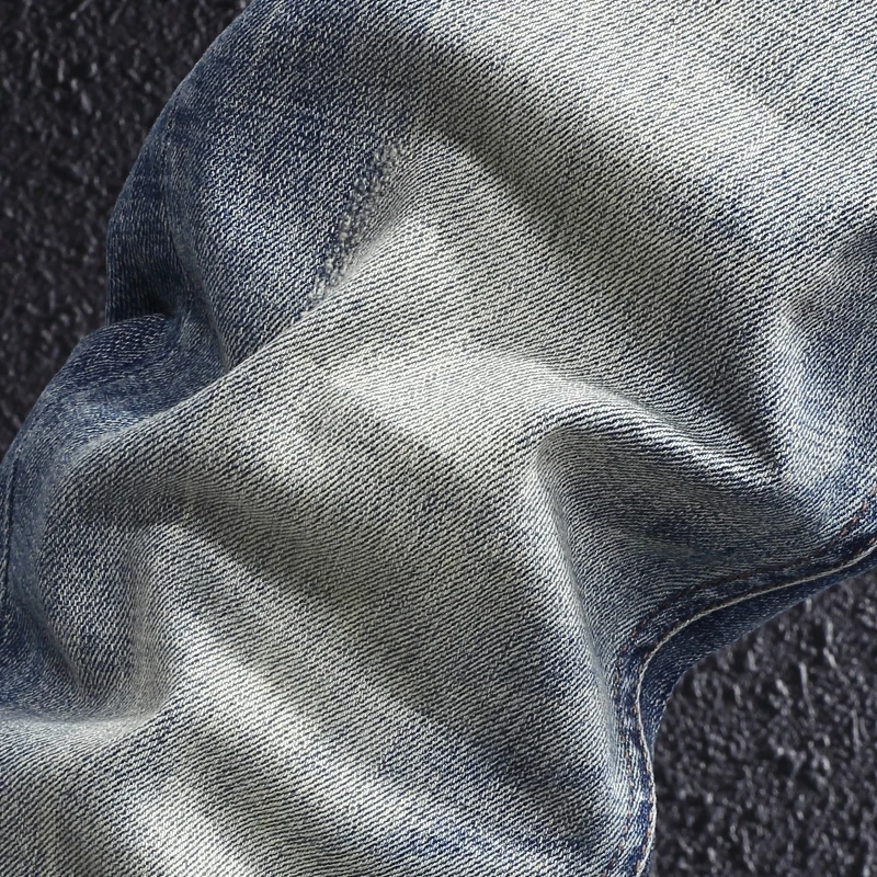 Italian Style Fashion Men Jeans High Quality Retro Blue Slim Fit Vintage Jeans Men Casual Trousers Designer Denim Pants Hombre