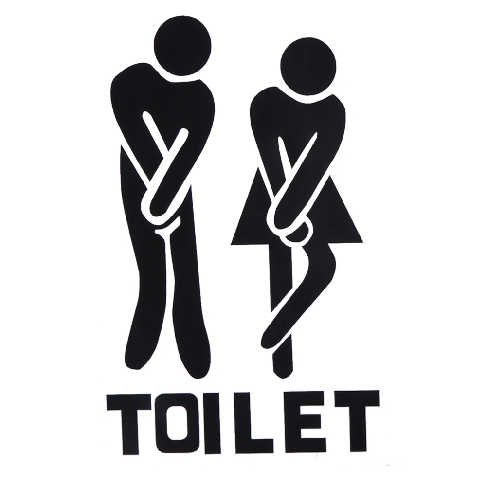 Creative Funny Toilet Wall/Door Stickers Removable Washroom Toilet Bathroom WC Sign Vinyl Wallpaper Poster for Bathroom
