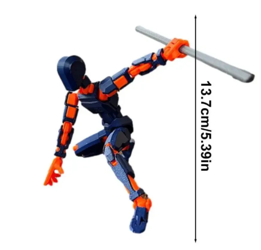 Multi-Jointed Movable Shapeshift หุ่นยนต์ 2.0 3D พิมพ์ Mannequin Dummy 13 ตัวเลขการกระทําของเล่นเด็กผู้ใหญ่เด็กเกม