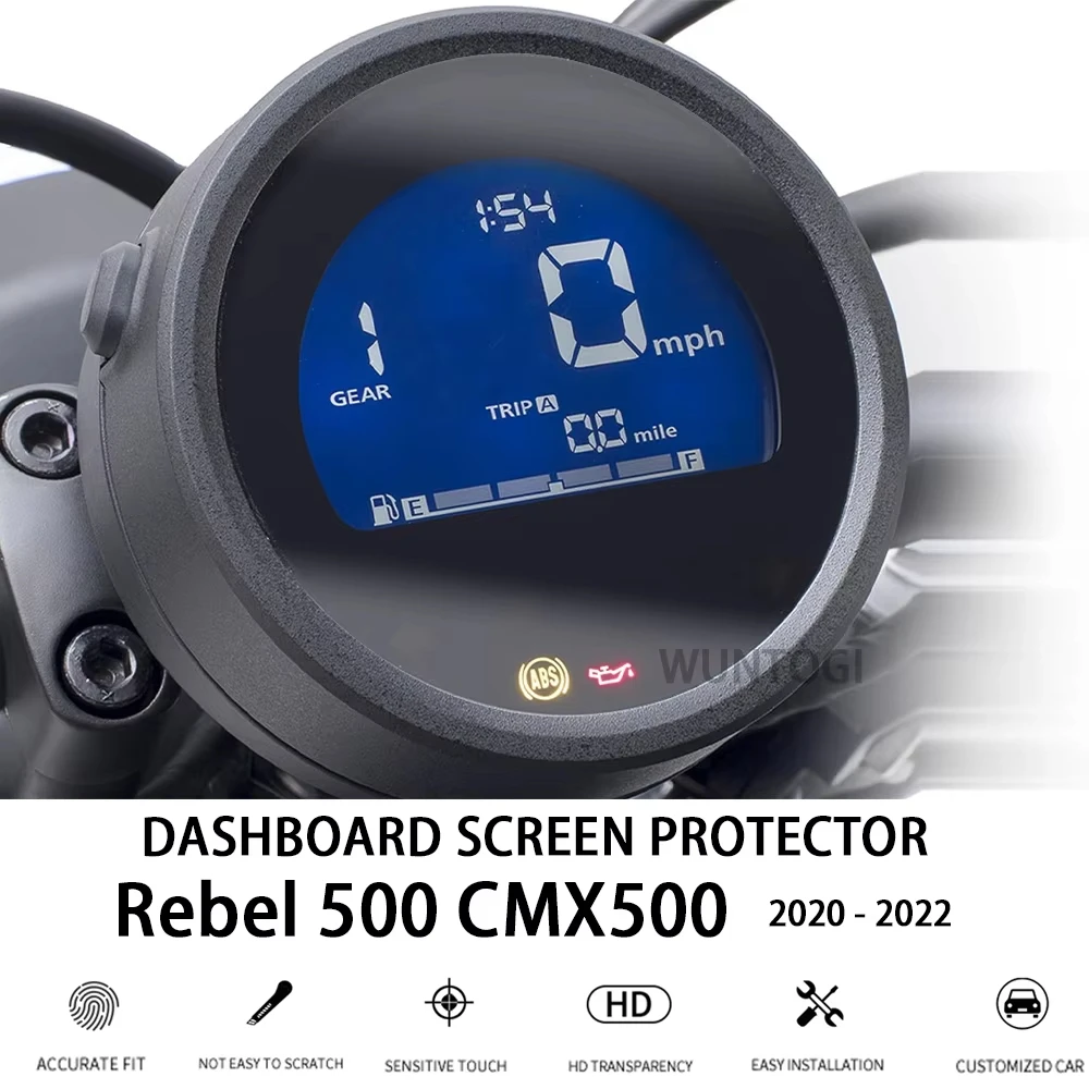 For Honda CMX500 Accesorios moto Dashboard Screen Scratch-resistant CMX500 Rebel 500 2020-2022 Instrument Protection Film