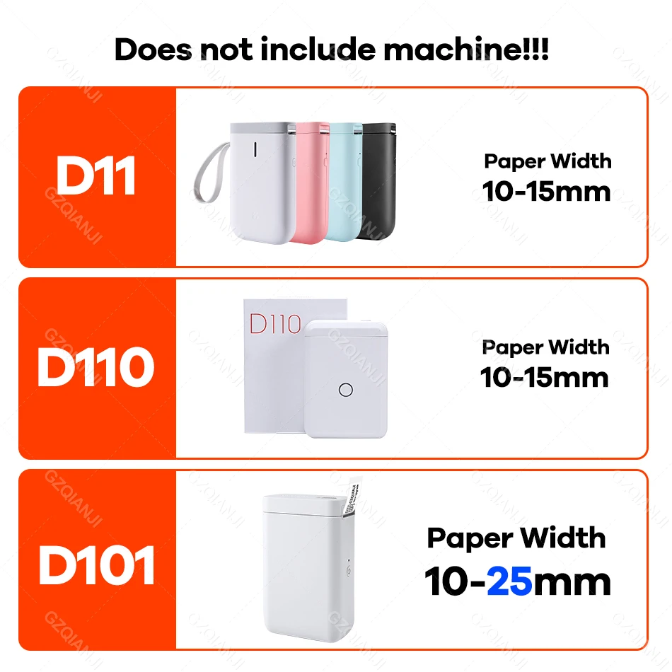 Niimbot D110 Printer Label Sticker Thermal Paper Color Wire Cable Tape Thermal Paper for Niimbot Wireless Label Maker Pattern