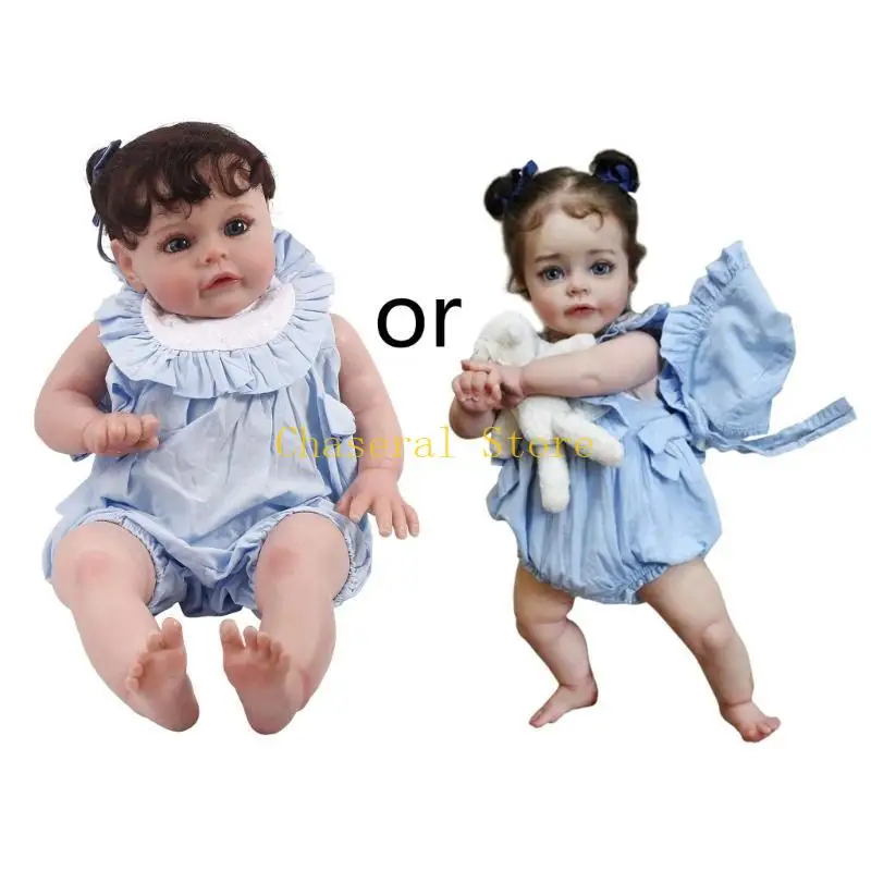 E7CE 60cm Reborns Finished Doll Painted Moving Arm & Leg Realistic Painted Art Doll