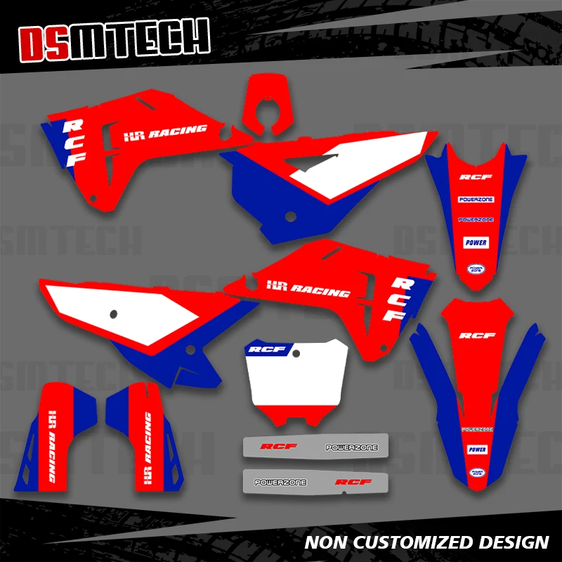 DSMTECH لهوندا CRF250R CRF 250R 2025-2027 CRF450R CRF 450R 2025-2027 ملصقات رسومات كاملة لخلفية الدراجة النارية