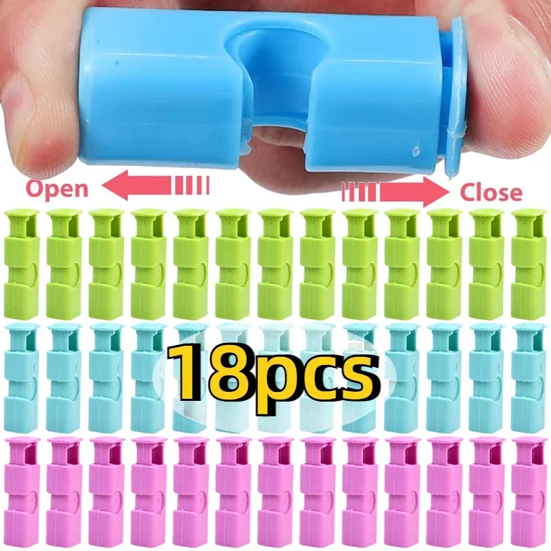 18/1Pcs Food Sealing Clips Reusable Bread Storage Bag Clip for Snack Wrap Bags Spring Clamp Kitchen Gadgets Sealing Clamps