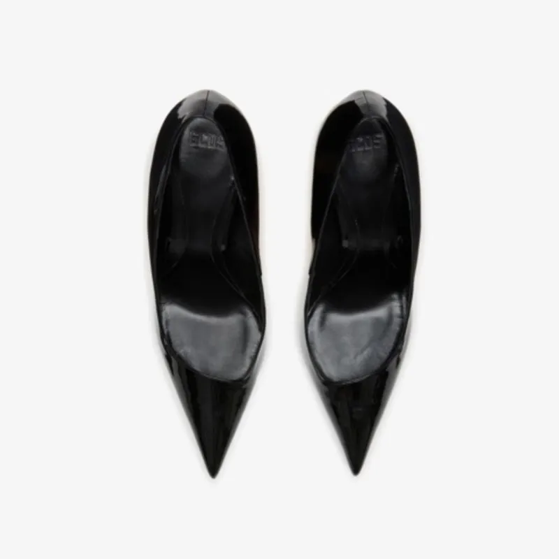 Dilalula 2026 Sexy Pointy Toe Super High Heel Pumps Women Metal Tiger Tooth Heel Runway Pumps Lady Fashion Show Shoes Night Club