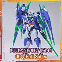JUJIANG KO HG GNT-0000 00 Qan Action Figure Full Saber Mode 1/144 Scale Assembly Model Kit 00 Anime Figures Birthday Gift