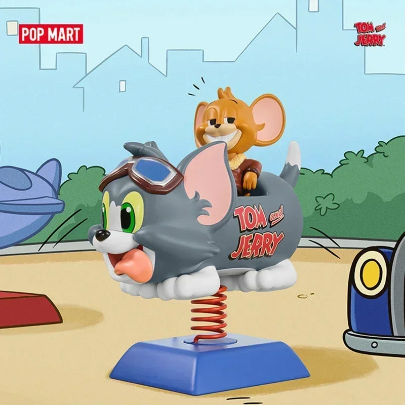 

POP MART TOM And JERRY Funfair Series Kawaii Anime Action Figure Mystery Blind Box Toy Ornaments for Girls Collectible Figurines