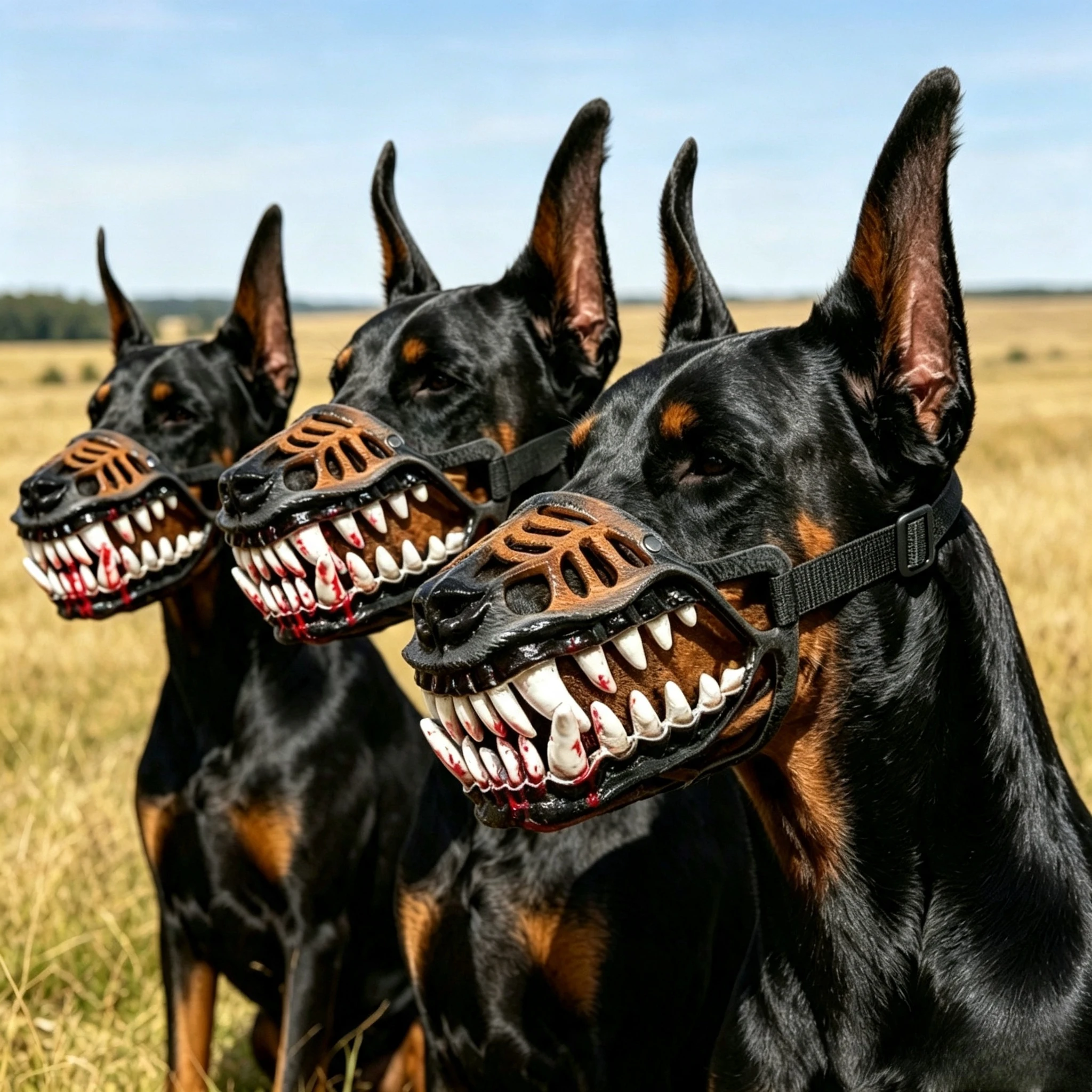 Bloody Giant Teeth Dog Muzzle Halloween Costume Hilarious Scary Pet Mask Funny Party Comedy Accessory for Dogs Puppy Costume