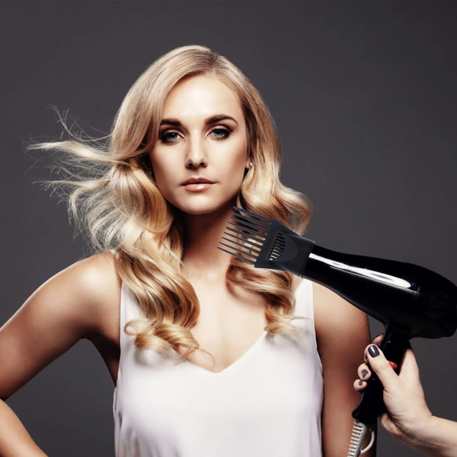 

3Pcs Hair Dryer Comb Set Heat Proof Plastic Wind Comb for Easy Fast Drying Professional Hair Dryer Diffuser Accessory Universal